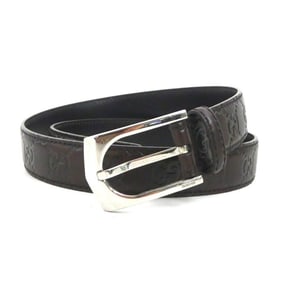 GUCCI Belt Leather Brown Men's 170859 H31130A