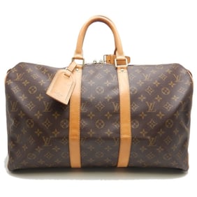 LOUIS VUITTON Louis Vuitton Monogram Keepall 45 M41428 Boston Bag Brown 252563