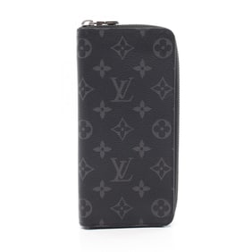 Louis Vuitton LOUIS VUITTON Zippy Wallet Vertical Monogram Eclipse Round Long Coated Canvas Leather