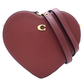 COACH Heart Crossbody H2281 Shoulder Bag Leather Red Outlet 352264
