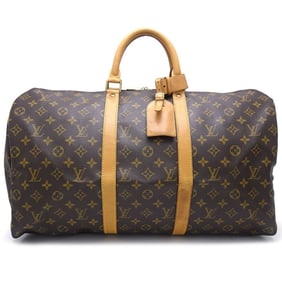 LOUIS VUITTON Louis Vuitton Monogram Keepall 50 M41426 Boston Bag Brown 352283