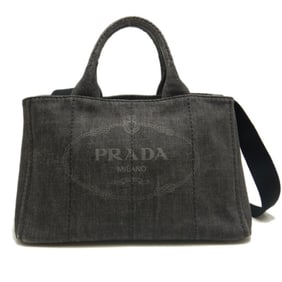PRADA Canapa B2642B Tote Bag Denim NERO 252576