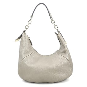 FENDI Shoulder Bag Selleria Leather Gold Grey Silver Women's 8BR618-NDU e60292k