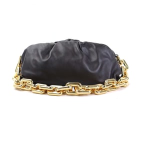 Bottega Veneta Shoulder Bag The Chain Pouch Leather Metal Brown Women's 90102a