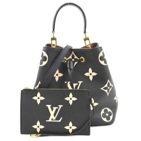 Louis Vuitton LOUIS VUITTON Handbag Shoulder Bag Bicolor Monogram Empreinte NeoNoe MM Black x Beige