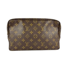Louis Vuitton LOUIS VUITTON Clutch Bag Monogram Truss Toilette Canvas Brown Gold Men's Women's