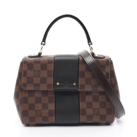 LOUIS VUITTON Bond Street BB Damier Ebene Handbag Bag Coated Canvas Leather Women's Brown Black
