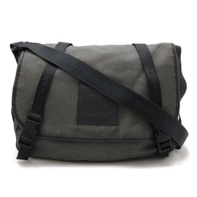 CHANEL Chanel Sport Line Shoulder Bag Coco Mark Canvas Dark Gray Black A31234