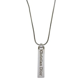 Christian Dior Plate Necklace NECKLACE ACCESSORY Plated Women's Silver Mikunigaoka Store
