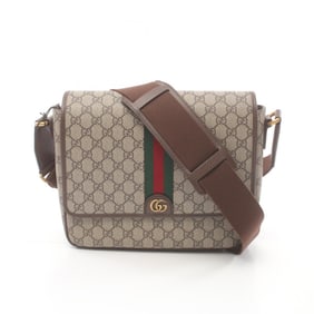GUCCI Ophidia GG Supreme Medium Bag Shoulder Coated Canvas Leather Men's Beige Brown Multicolor
