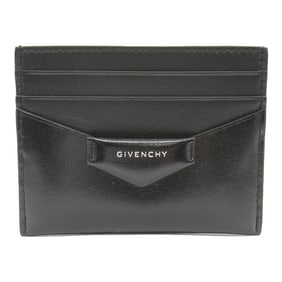 GIVENCHY Business Card Holder/Card Case Leather Men's/Women's Black BB60KCB00D001