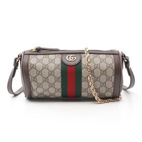 GUCCI Ophidia GG Supreme Shoulder Bag, Coated Canvas, Leather, Women's, Beige, Brown, Multicolor,