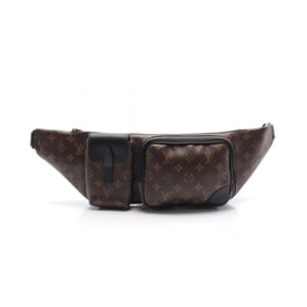 Louis Vuitton Christopher Bum Bag Waist Body Coated Canvas Leather Monogram Macassar Men's Brown