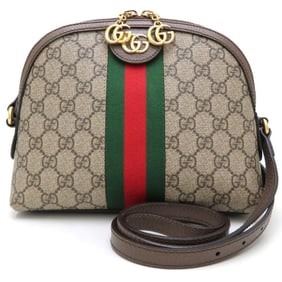 GUCCI Ophidia Small Shoulder Bag 499621 GG Supreme Canvas x Leather Beige Ebony 352410