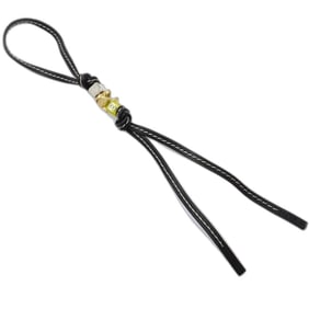 LOEWE Keychain Bag Charm Anagram Personalization Strap Dice x Rabbit Leather Brown 181354