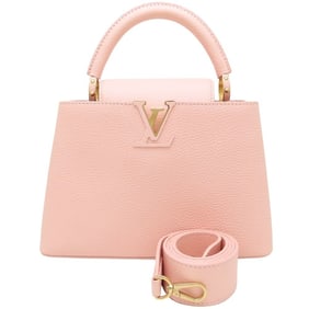 LOUIS VUITTON Capucines BB M22178 Handbag Parnassus Line 2Way Pink 352433