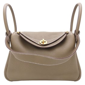 HERMES Lindy 26 Handbag Taurillon Clemence Etoupe 352418