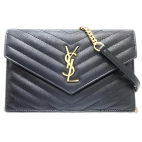 Yves Saint Laurent SAINT LAURENT PARIS Saint Laurent Paris Wallet Chain 393953 Cassandra Envelope