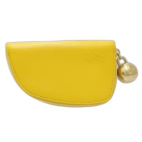 BURBERRY Wallet/Coin Case 8079206 Shield Coin Purse Leather Yellow 181376