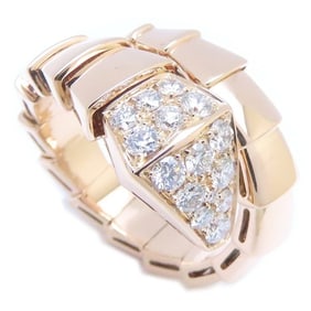 BVLGARI Serpenti Viper Ring Diamond 347719 K18PG Pink Gold 293681