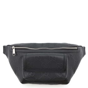 Gucci Body Bag GG Embossed 645093 GUCCI Waist Black