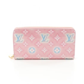Louis Vuitton LOUIS VUITTON Zippy Wallet Monogram Vernis Round Long Patent Leather Women's Pink