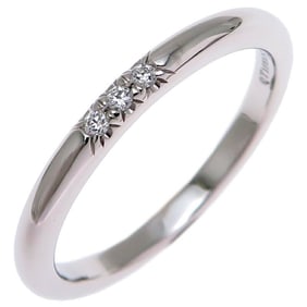 Tiffany 3P Diamond Classic Band Women's Ring, Pt950 Platinum, Size 10