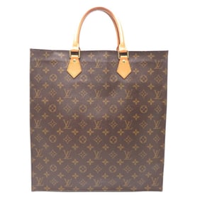 Louis Vuitton Sac Plat Women's Handbag M51140 Monogram Brown