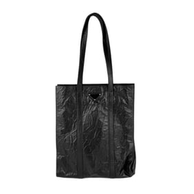 PRADA Shoulder Bag Leather Black Men's Women's n1197