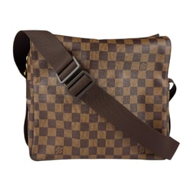 Louis Vuitton Shoulder Bag Damier Naviglio Canvas Brown Gold Women's N45255 z5116