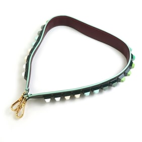 FENDI Shoulder Strap You Leather Metal Green Women's w1151a