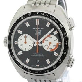 Polished TAG HEUER Autavia Chronograph Steel Automatic Watch CY2111
