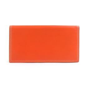Bottega Veneta BOTTEGAVENETA Bi-fold long wallet Leather Orange Men's Women's 56074a