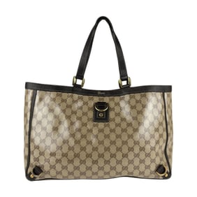 GUCCI Handbag GG Crystal Coated Canvas Leather Brown Men's Women's 293580 z5115