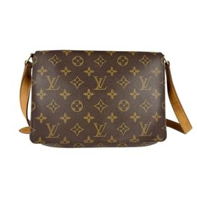 Louis Vuitton LOUIS VUITTON Shoulder Bag Monogram Musette Tango Short Canvas Brown Women's M51257