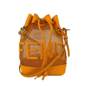 FENDI shoulder bag handbag Montresor Mini leather mesh orange ladies 8BS010-AAYS z5146