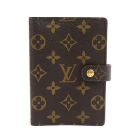 Louis Vuitton LOUIS VUITTON Notebook Cover Monogram Agenda PM Canvas Brown Gold Men's Women's