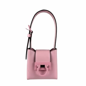 Salvatore Ferragamo handbag Gancini leather pink silver ladies n1191