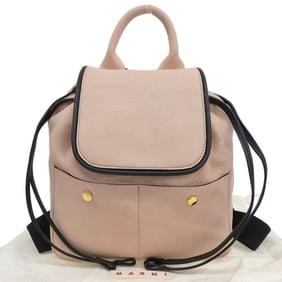 MARNI Marni Leather Bicolor Backpack ZAMP0004U0 Salmon Pink Women's