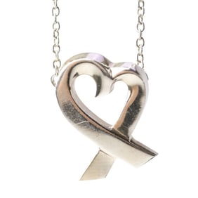 TIFFANY&Co. Tiffany Loving Heart Necklace SV925 Silver Women's