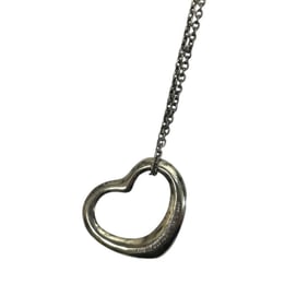 TIFFANY&Co. Tiffany Open Heart Necklace Pendant SV925 Silver Women's