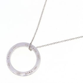 Tiffany Necklace 1837 Circle Pendant SV Sterling Silver 925 Women's TIFFANY & CO