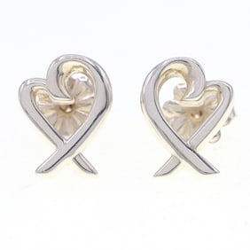 Tiffany & Co. Earrings, Paloma Picasso, Loving Heart, SV, Sterling Silver 925, Women's, TIFFANY CO.