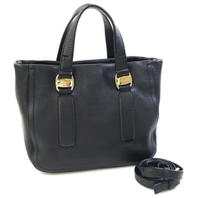 Salvatore Ferragamo Handbag Vara 21D778 Black Leather Mini Tote Shoulder Bag for Women