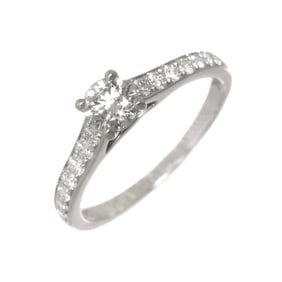 Van Cleef & Arpels Romance Solitaire Diamond 0.31ct E VVS2 3EX #47 Ring Pt Platinum VCA