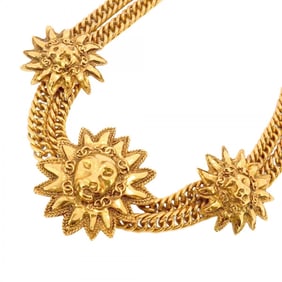 Chanel Necklace Lion GP Plated Gold Ladies