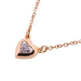 Tiffany Necklace by the Yard Heart Shape 1PD 18KPG Pink Gold Diamond Ladies