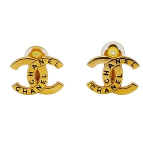 Chanel Earrings Coco Mark GP Plated Gold Ladies