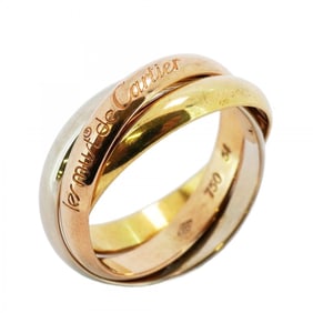 Cartier Ring Trinity 18KYG Yellow Gold 18KWG White 18KPG Pink #54 Ladies