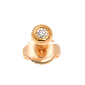 Tiffany & Co. By the Yard Diamond Earrings, K18, PG, Pink Gold, 750, One Ear Only